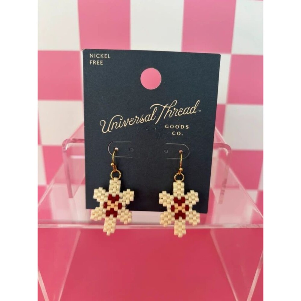 Beaded flowers earrings